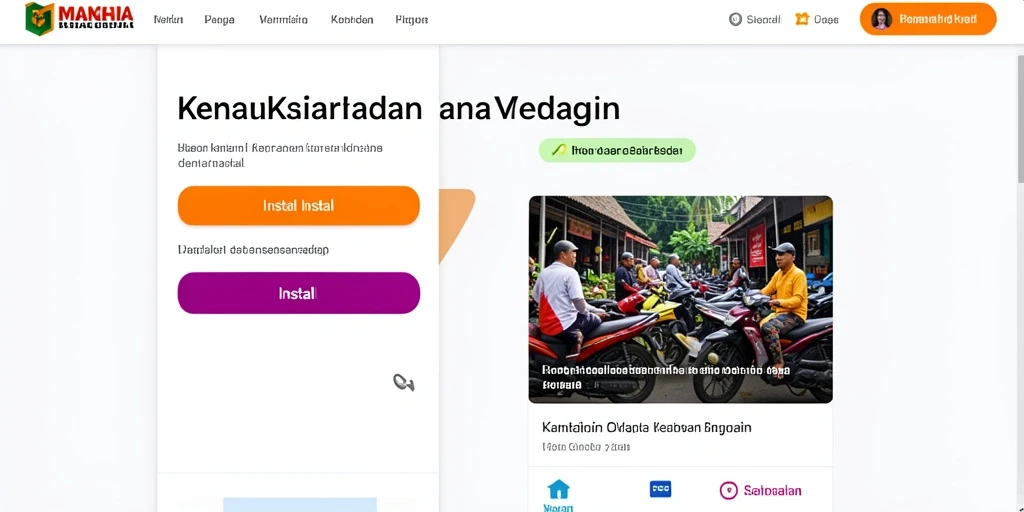 Tampilan awal yang menarik dan mencolok.